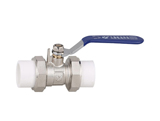 PP-R double-ended flexible ball valve (brass nickel plating)