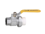 Patent cube PP-R inner wire ball valve (brass chromium plating)