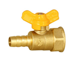 Brass butterfly handle inner teeth drain valve