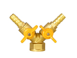 Brass double-forked inner teeth drain valve