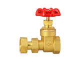 Brass gauge front gate valve